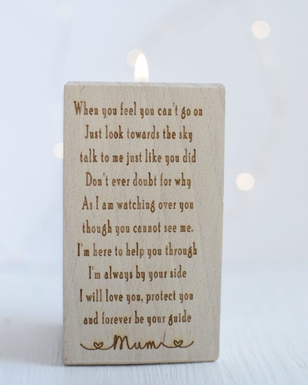 Personalised Forever Be Your Guide Tall Candle Holder - A Beautiful Sign