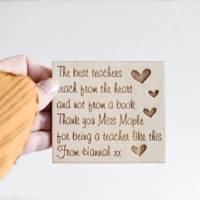 The Best Teachers Teach From The Heart Large Wooden Magnet